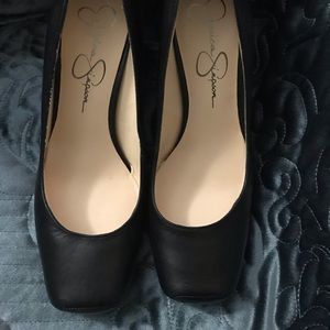 Jessica Simpson Black Wedges